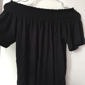 Black shoulder blouse